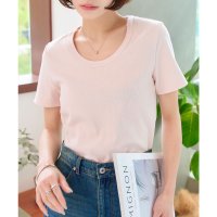 KOBE LETTUCE/コウベレタス KOBE LETTUCE 深Uネック細リブ半袖Tシャツ[ M L XL 選べるサイズ ] [C7463]/508159686