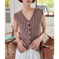 KOBE LETTUCE/コウベレタス KOBE LETTUCE ストライプVネックニットベスト [C7517]/508159690