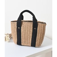 Honeys/ハニーズ Honeys テープハンドルカゴバッグ カゴバッグ バッグ 鞄 ハンドバッグ 雑材 台形フォルム ファスナー開閉 ショルダー取り外し可能 レディース/508159833
