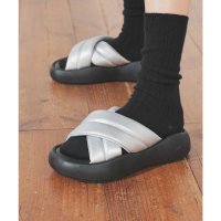 Honeys/ハニーズ Honeys パデッドサンダル サンダル 靴 シューズ 厚底 クロスベルト シャークソール 合皮 フェイクレザー シンプル ボリューム ガーリー レデ/508159850