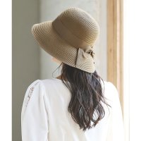 Honeys/ハニーズ Honeys 洗えてたためるつば広帽 帽子 つば広帽 ポケッタブル ウォッシャブル サイズ調整 ハット リボン 手洗い 無地 ベーシックカラー レディ/508159855