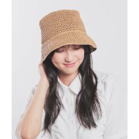 Honeys/ハニーズ Honeys 雑材バケットハット 帽子 バケットハット 抗菌 抗菌防臭 防臭 ポケッタブル サイズ調整 雑材 無地 ガーリー 夏 レディース/508159856