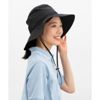 Honeys/ハニーズ Honeys 風を通す快適つば広ハット 帽子 つば広帽 UVカット はっ水 サイズ調整 ハット 撥水加工 メッシュ 手洗い 無地 ベーシックカラー レ/508159860
