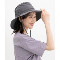 Honeys/ハニーズ Honeys 風を通す快適つば広ハット 帽子 つば広帽 UVカット はっ水 サイズ調整 ハット 撥水加工 メッシュ 手洗い 無地 ベーシックカラー レ/508159860