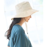 Honeys/ハニーズ Honeys 風を通す快適つば広ハット 帽子 つば広帽 UVカット はっ水 サイズ調整 ハット 撥水加工 メッシュ 手洗い 無地 ベーシックカラー レ/508159860
