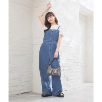 Honeys/ハニーズ Honeys デニムオールインワン ボトムス オールインワン サロペット コットン 綿 デニム BCIコットン ストレッチ 綿混 アジャスター レディ/508159876