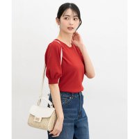 Honeys/ハニーズ Honeys ボリューム袖ニット トップス ニット セーター ハニさら 大きいサイズ UVカット 接触冷感 ウォッシャブル 無地 クルーネック レディ/508159877