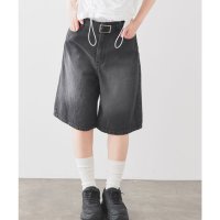 Honeys/ハニーズ Honeys デニムハーフパンツ ボトムス パンツ デニム デニムパンツ ハーフパンツ 綿100％ レスウォーター 後ウエスト部分ゴム レディース/508159890