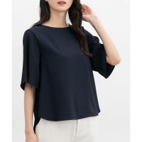 Honeys/ハニーズ Honeys チューリップ袖ブラウス トップス ブラウス 半袖 ハニさら 大きいサイズ オフィス きれいめ UVカット 接触冷感 イージーケア レディ/508159894