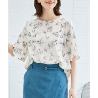 Honeys/ハニーズ Honeys チューリップ袖ブラウス トップス ブラウス 半袖 ハニさら 大きいサイズ オフィス きれいめ UVカット 接触冷感 イージーケア レディ/508159894