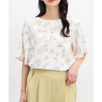 Honeys/ハニーズ Honeys チューリップ袖ブラウス トップス ブラウス 半袖 ハニさら 大きいサイズ オフィス きれいめ UVカット 接触冷感 イージーケア レディ/508159894