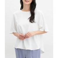 Honeys/ハニーズ Honeys チューリップ袖ブラウス トップス ブラウス 半袖 ハニさら 大きいサイズ オフィス きれいめ UVカット 接触冷感 イージーケア レディ/508159894
