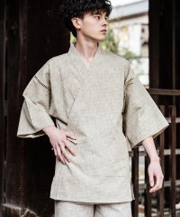 Rocky Monroe/ロッキーモンロー Rocky Monroe 甚平 セットアップ メンズ レディース 和服 上下セット しじら織り シアサッカー 無地 ストライプ 清涼 ルームウ/508159917