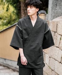 Rocky Monroe/ロッキーモンロー Rocky Monroe 甚平 セットアップ メンズ レディース 和服 上下セット しじら織り シアサッカー 無地 ストライプ 清涼 ルームウ/508159917