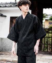 Rocky Monroe/ロッキーモンロー Rocky Monroe 甚平 セットアップ メンズ レディース 和服 上下セット しじら織り シアサッカー 無地 ストライプ 清涼 ルームウ/508159917