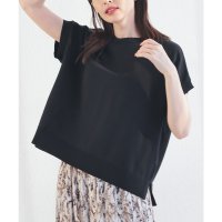 Honeys/ハニーズ Honeys フレンチスリーブニット トップス ニット セーター 半袖 サマーニット フレンチスリーブ 無地 ボーダー柄 クルーネック 綿混 レディー/508159928