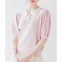 Honeys/ハニーズ Honeys 衿付ニット トップス ニット サマーセーター 半袖 ハニさら 接触冷感 リブ編み レーヨン混 ナイロン混 無地 襟付き サマーニット レ/508159930