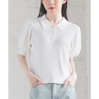 Honeys/ハニーズ Honeys 衿付ニット トップス ニット サマーセーター 半袖 ハニさら 接触冷感 リブ編み レーヨン混 ナイロン混 無地 襟付き サマーニット レ/508159930