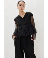 niana/ニアナ niana ペプラムチュールセットアップパンツドレス 3点セット セパレート シアーブラウス 結婚式 二次会 同窓会 成人式 お呼ばれ パーティードレス/508160094