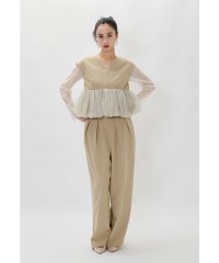 niana/ニアナ niana ペプラムチュールセットアップパンツドレス 3点セット セパレート シアーブラウス 結婚式 二次会 同窓会 成人式 お呼ばれ パーティードレス/508160094