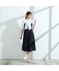 Rose Tiara(L SIZE)/【人気の美ワンピ/半袖】【接触冷感/UVカット】ダブルクロスリボンタイワンピース/508160130