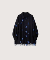 LA POMME petit/ラポミ プチ LA POMME petit Swift Butterfly Applique Mesh Shirt/508160183