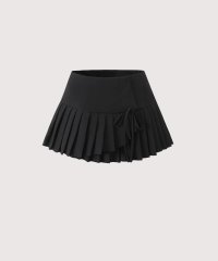 LA POMME petit/ラポミ プチ LA POMME petit Asymmetry Lace Up Pleats Mini Skirt/508160189