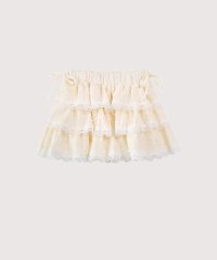 LA POMME petit/ラポミ プチ LA POMME petit Flare Layered Embroidery Skirt/508160191