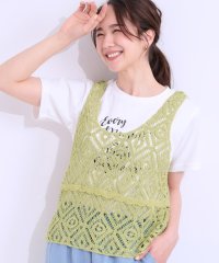 SHOO・LA・RUE　DRESKIP/【S－LL/2点セット】大人カジュアルに レースビスチェ+プリントTシャツ/508160347