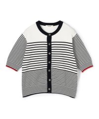 MACPHEE/ドライコットン ハーフスリーブカーディガン/508160381