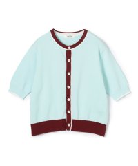 MACPHEE/ドライコットン ハーフスリーブカーディガン/508160381