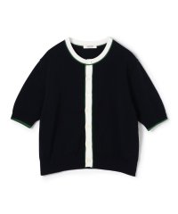MACPHEE/ドライコットン ハーフスリーブカーディガン/508160381