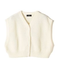 SHIPS WOMEN/SHIPS Primary Navy Label:〈手洗い可能〉クロップド ニット ベスト/508160506