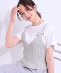 SHOO・LA・RUE Cutie Blonde/【S－LL/2点セット】ラメニットキャミ＆ロゴTシャツ/508160583