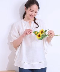 SHOO・LA・RUE/【洗える/S－LL/接触冷感】涼しく体型カバー お袖フレア ドレープブラウス/508160595