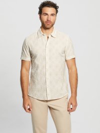 GUESS/ゲス GUESS SS Mosaic Embroidery Shirt/508160717