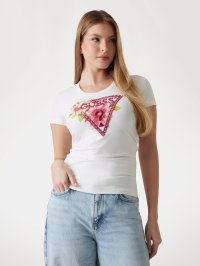 GUESS/ゲス GUESS SS Cn Triangle Beads Tee/508160745