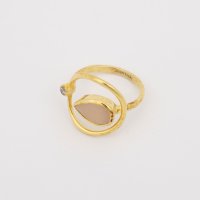 AGATHA PARIS/アガタ パリ AGATHA PARIS ニュアンスイヴェールリング、カットアウトサークル ストーン&CZ、ピンク／ゴールド/508160847