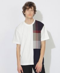 BLACK LABEL CRESTBRIDGE/【WEB・一部店舗限定】チェックニットドッキングTシャツ/508082084