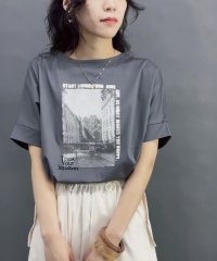 NICOLE white/フォトプリントTシャツ/508128427