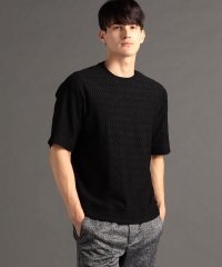 MONSIEUR NICOLE/ジオメトリックジャカード クルーネックニットTシャツ/508128439