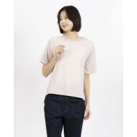 EGLANTINE/エグランティーヌ EGLANTINE 前後2wayプルオーバー 箔プリントロゴ×ヘンリーネック 半袖つるサラカットソー/508159606