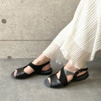 BLANC / BLEU/ブランブルー blanc/bleu 【日本製】【本革】【3E幅】異素材コンビサンダル/508160828