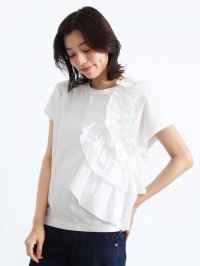 FENNEL/フェンネル FENNEL アシンメトリーフリルカットソー/508161844