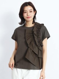 FENNEL/フェンネル FENNEL アシンメトリーフリルカットソー/508161844