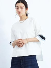 GRANDTABLE/グランターブル Grandtable 配色ハーフスリーブオーバーTシャツ/508161849