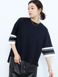 GRANDTABLE/グランターブル Grandtable 配色ハーフスリーブオーバーTシャツ/508161849