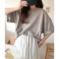 Classical Elf/クラシカルエルフ Classical Elf トレンドムード。paeanバック ウェーブコード BIG刺繍 オーバーサイズ スウェット トップス/508162509