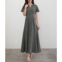 CENEA/セネア CENEA CENEA キーネックタックデザインワンピース/508162520