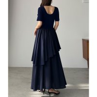 Louere/ルエレ Louere Louere ニットドッキングティアードワンピース/508162534